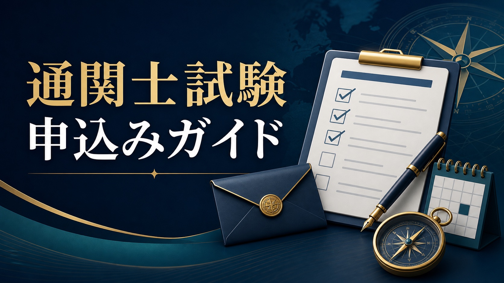通関士試験の願書・必要書類・申込手続きを表すアイキャッチ