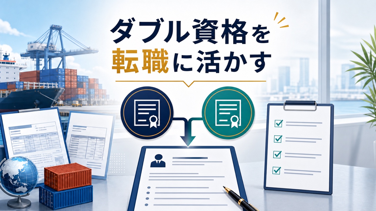 通関士と貿易実務検定のダブル資格を履歴書と転職に活かす流れ