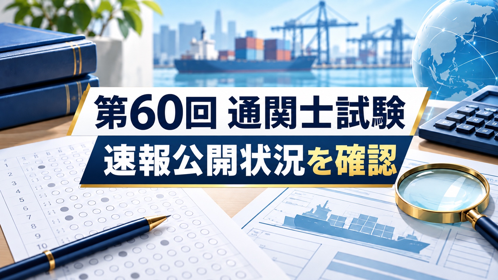 第60回通関士試験の解答速報公開状況を公式情報で確認するイメージ